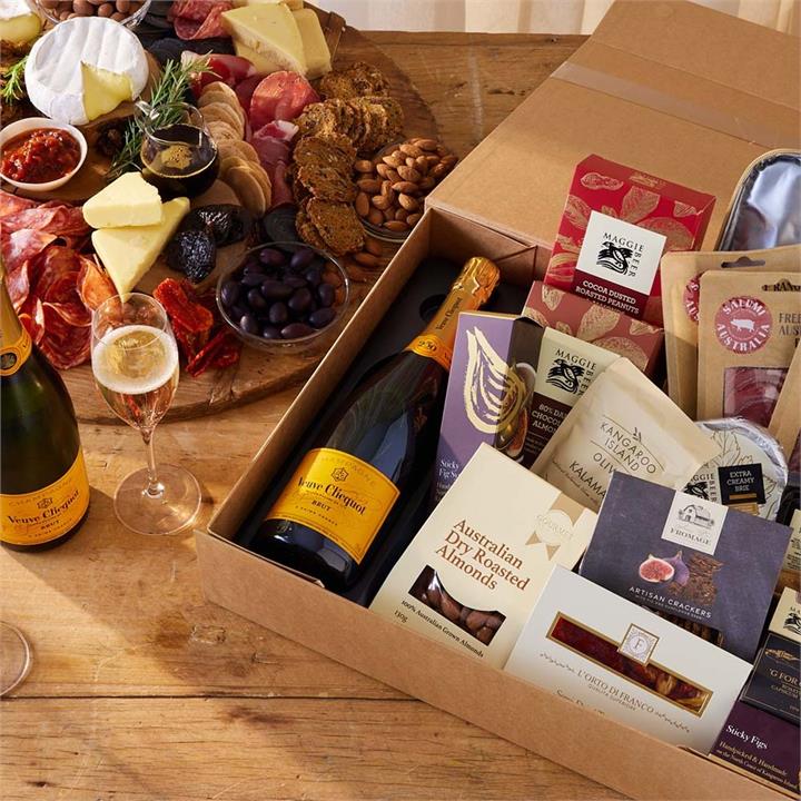The Ultimate Cheese Hamper With Veuve