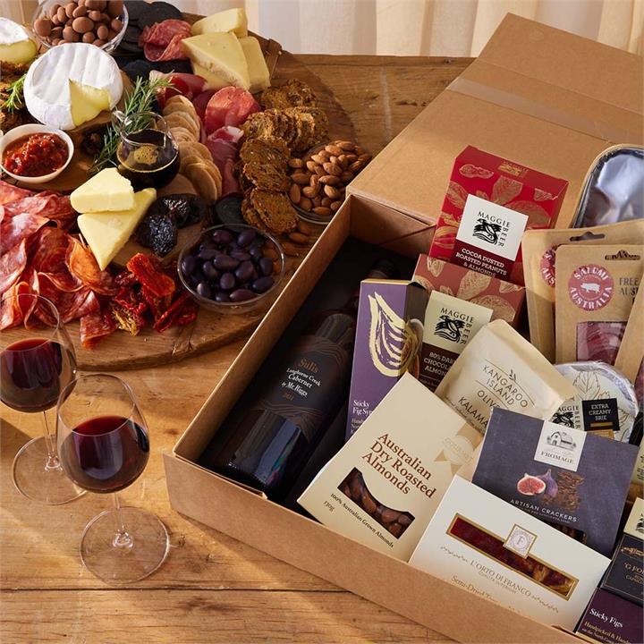 The Ultimate Cheese Hamper With Red Wine