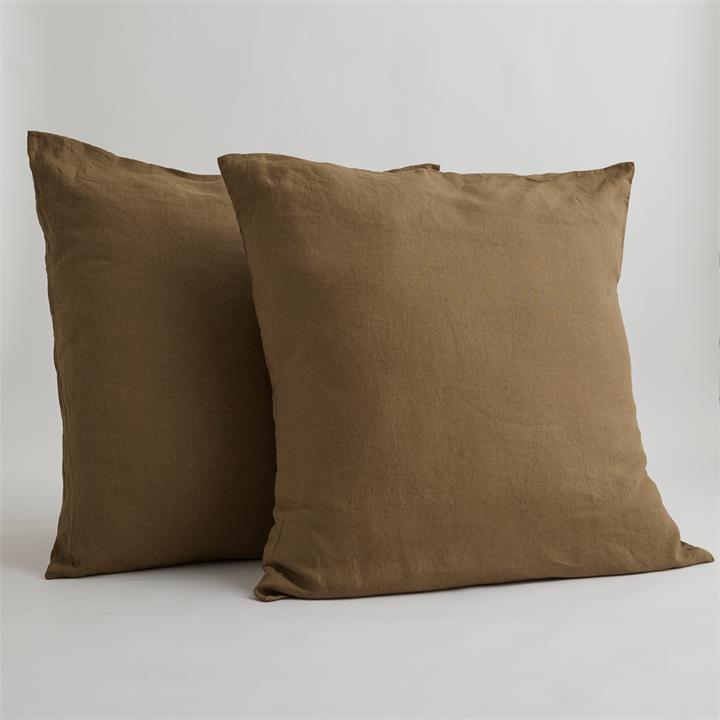 EURO French Linen Pillowcase Set (2) - OLIVE I Love Linen