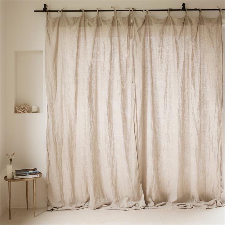 Pure French Linen Curtain Set in Natural I Love Linen