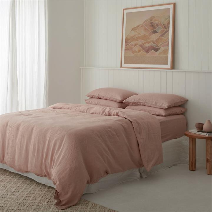100% pure French linen Quilt Cover in Clay I Love Linen
