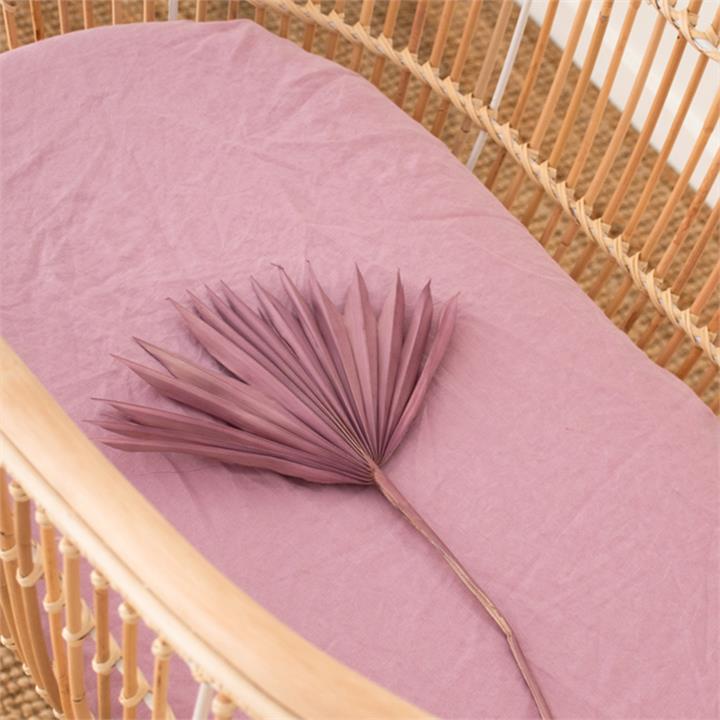 Lilac French linen Bassinet Sheet I Love Linen