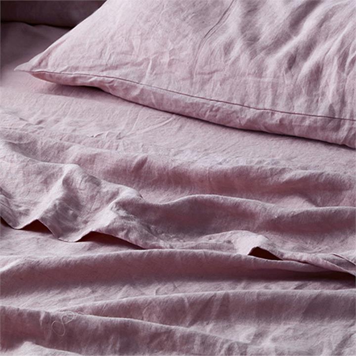 French linen flat sheet in Lilac I Love Linen