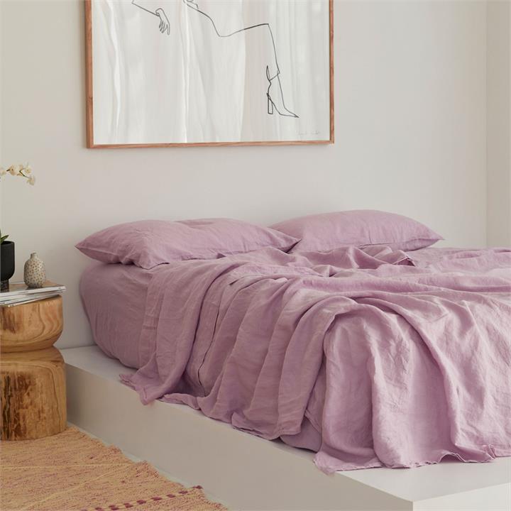 100% Pure Linen Sheet Set in Lilac I Love Linen