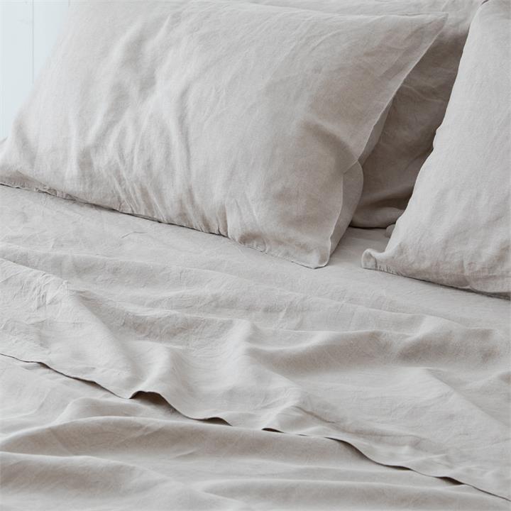 KING French Linen Pillowcase Set (2) - NATURAL I Love Linen
