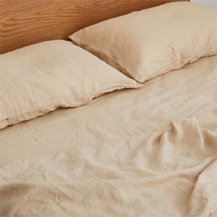 KING French Linen Pillowcase Set (2) - CREME I Love Linen