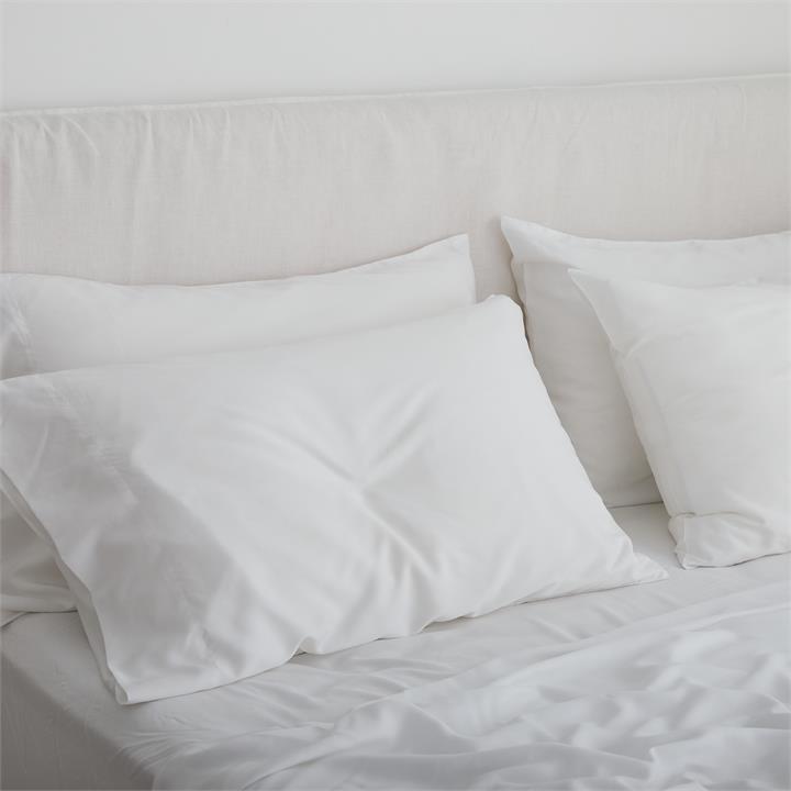 STANDARD Bamboo Pillowcase Set - WHITE I Love Linen