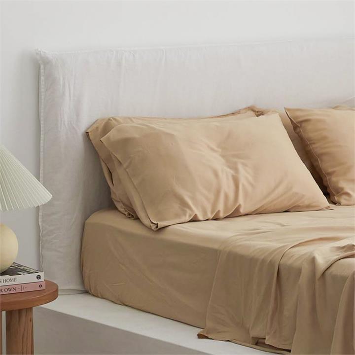 Bamboo Fitted Sheet in Latte I Love Linen