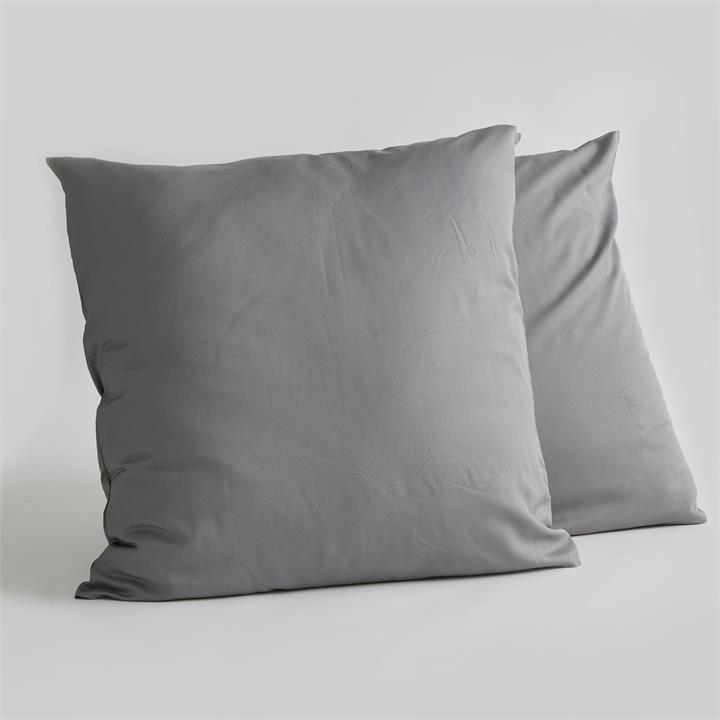 EURO Bamboo Pillowcase Set - GREY I Love Linen