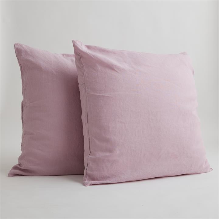 EURO French Linen Pillowcase Set (2) - LILAC I Love Linen