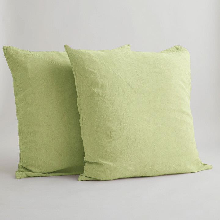 EURO French Linen Pillowcase Set (2) - Matcha I Love Linen