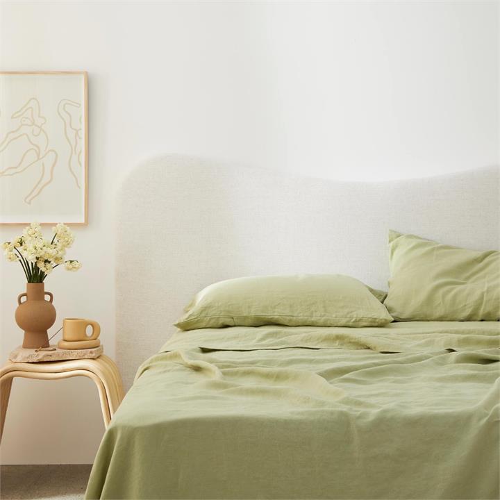100% Pure French Linen Sheet Set in Matcha I Love Linen