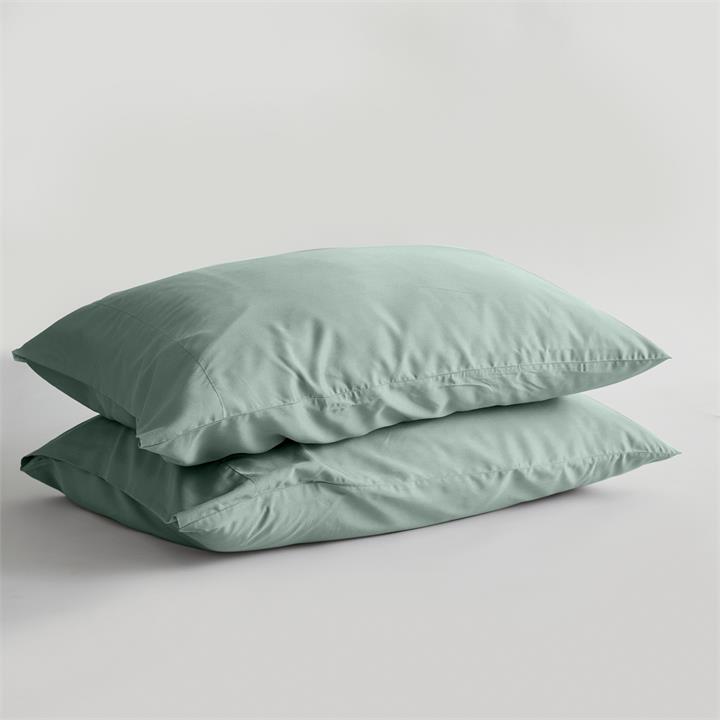 STANDARD Bamboo Pillowcase Set - SEA GREEN I Love Linen