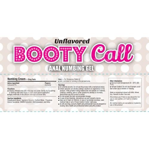 Booty Call Unflavoured Anal Numbing Gel 44ml