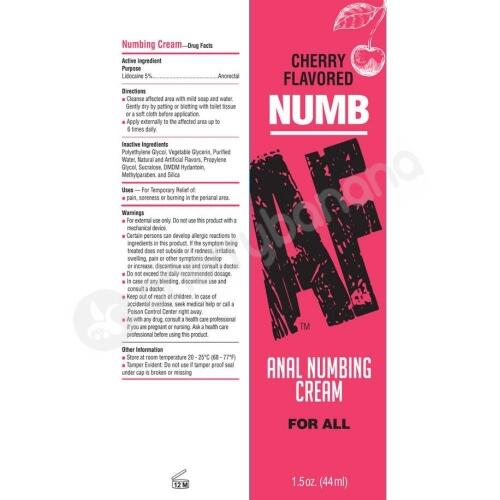Numb AF Anal Desensitiser Gel - Cherry Flavoured 44ml