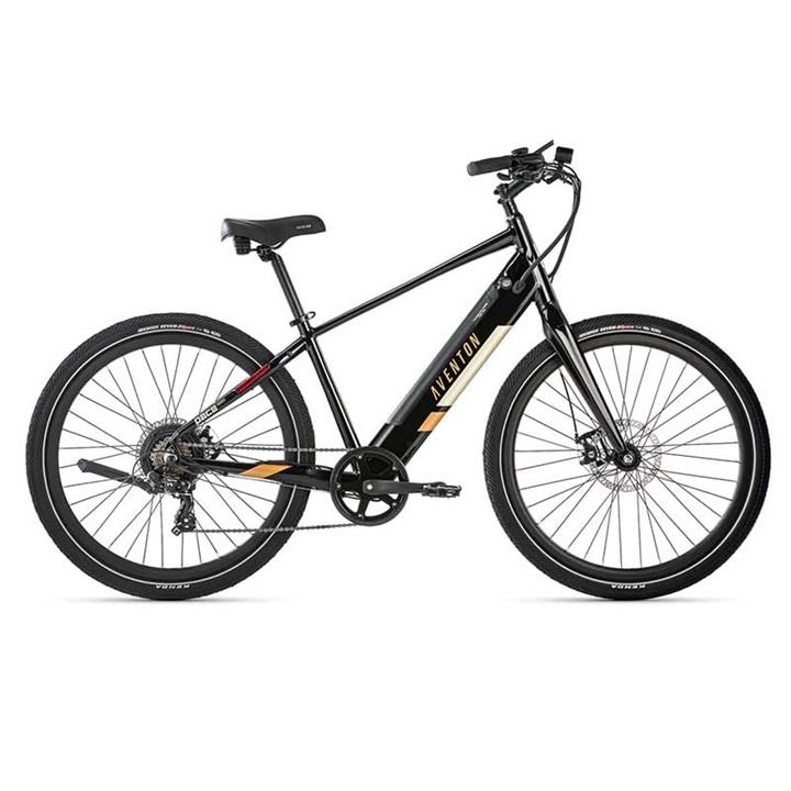 Aventon Pace 350.2 Step Over Electric Bike, Midnight Black / Large