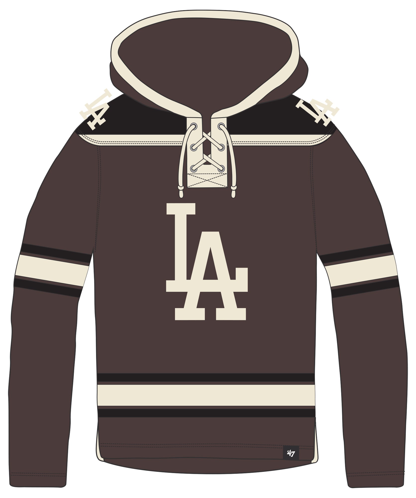 Los Angeles Dodgers Brown '47 Superior LACER HOOD