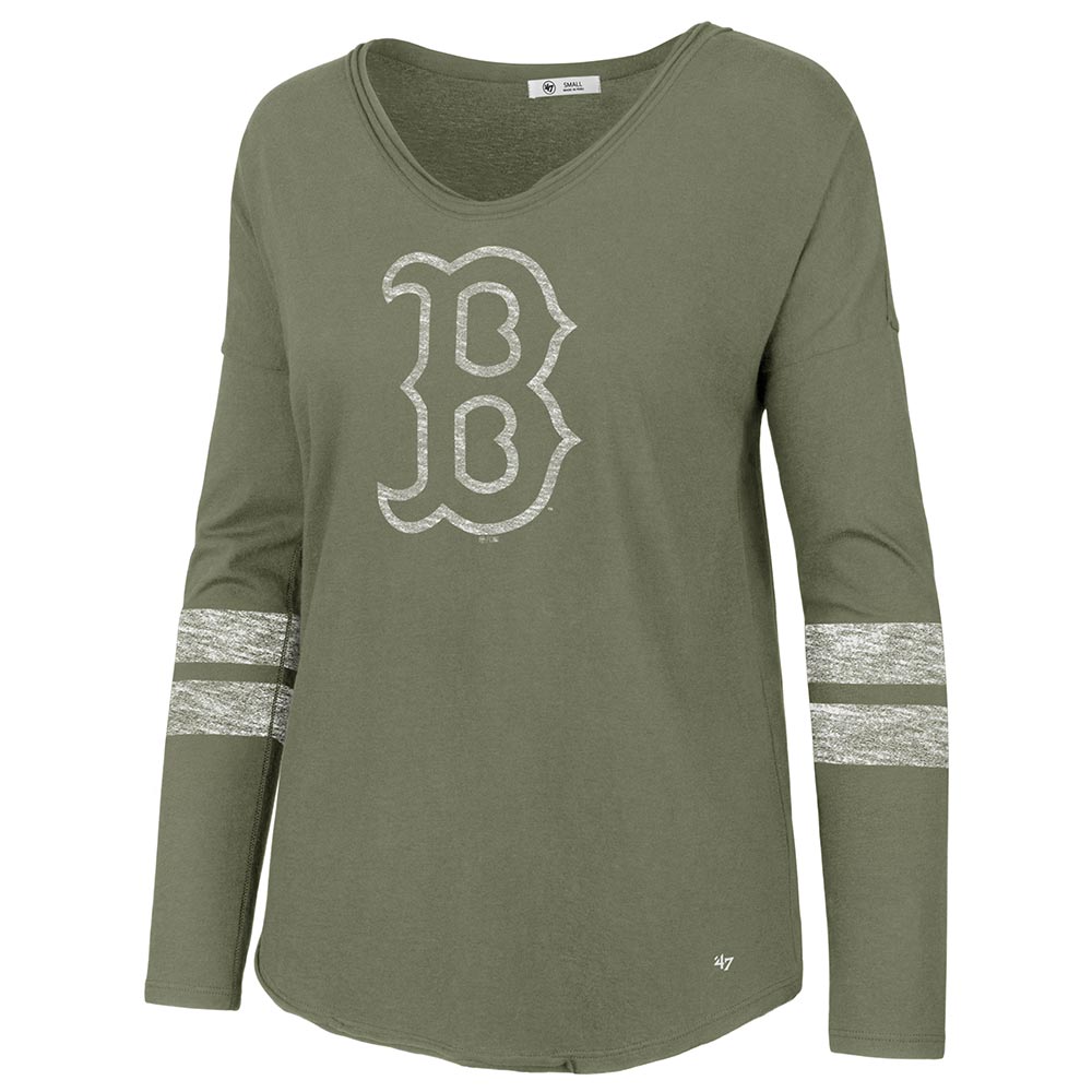Boston Red Sox Women's Fader '47 Letter COURTSIDE LS Tee