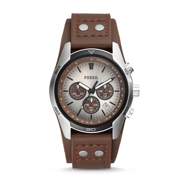 Fossil MEN Coachman Chronograph Brown Leather Watch