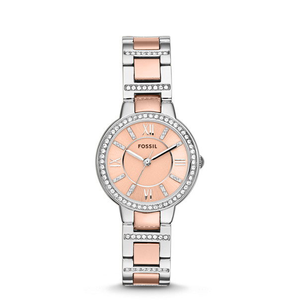Fossil WOMEN Virginia Two-Tone Stainless Steel Watch