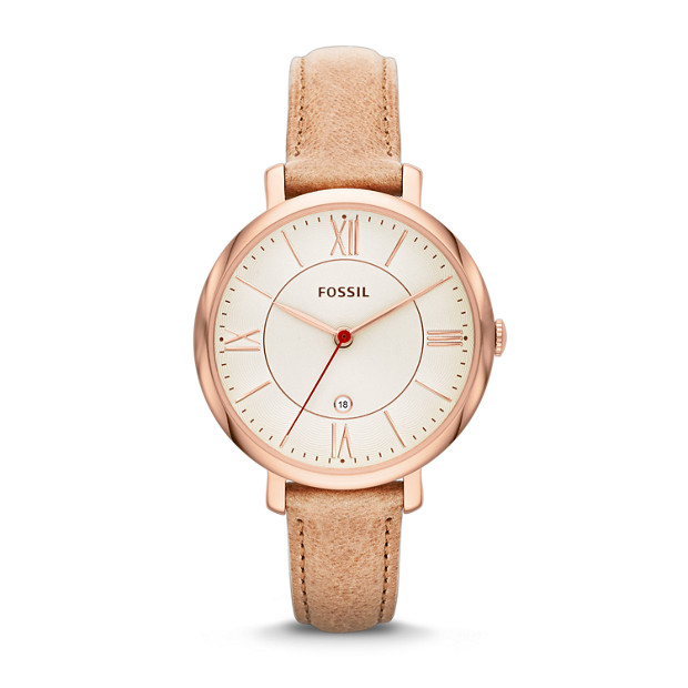 Fossil WOMEN Jacqueline Sand Leather Watch