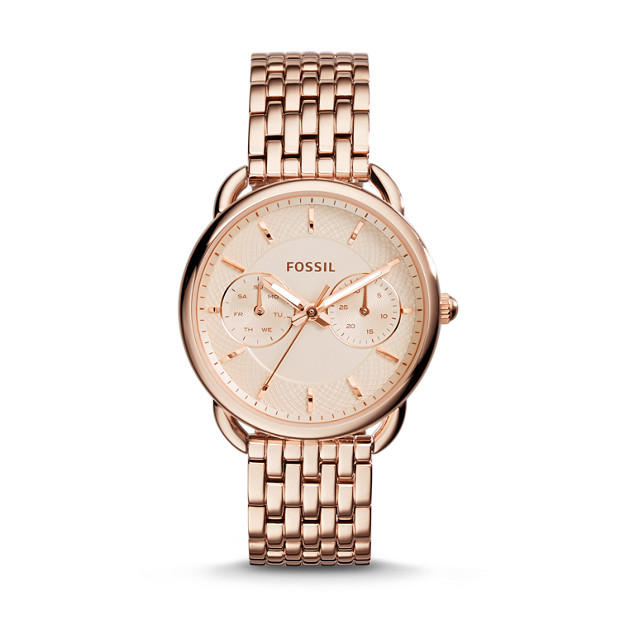 Fossil WOMEN Tailor Multifunction Rose-Tone Stainless Steel Watch
