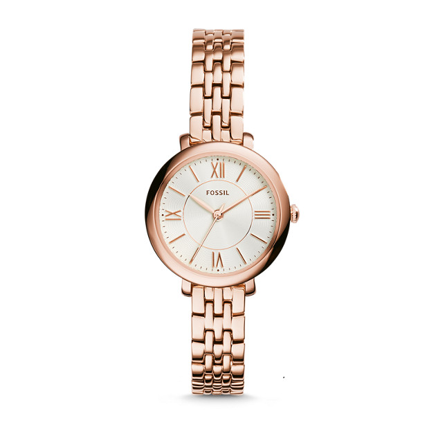 Fossil WOMEN Jacqueline Mini Rose-Tone Stainless Steel Watch