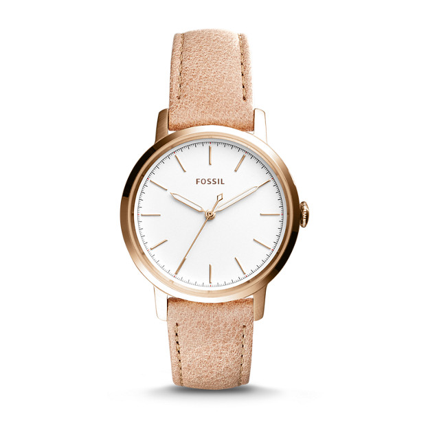 Fossil WOMEN Neely Three-Hand Sand Leather Watch