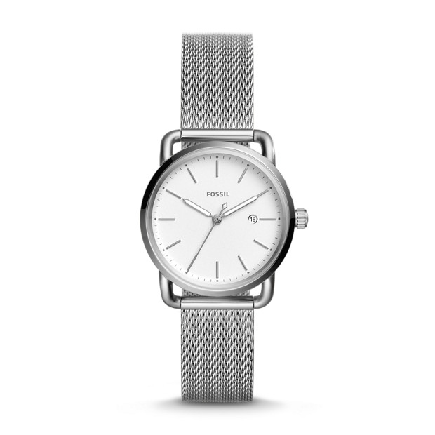 Fossil WOMEN The Commuter Three-Hand Date Stainless Steel Watch