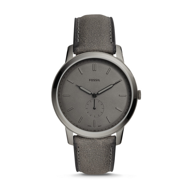 Fossil MEN The Minimalist Two-Hand Grey Leather Watch