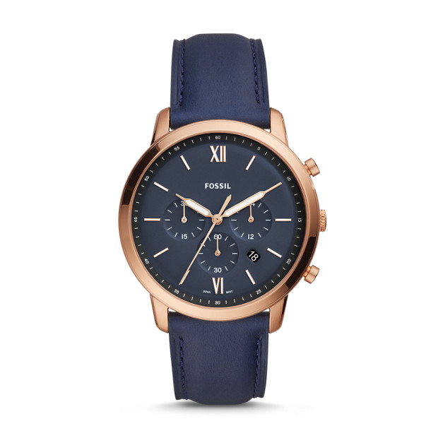 Fossil MEN Neutra Chronograph Navy Leather Watch