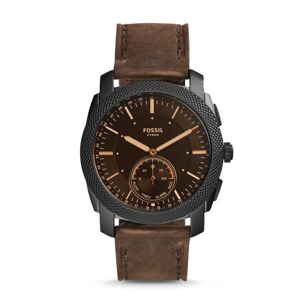 Fossil MEN Hybrid Smartwatch – Q Machine Dark Brown Leather