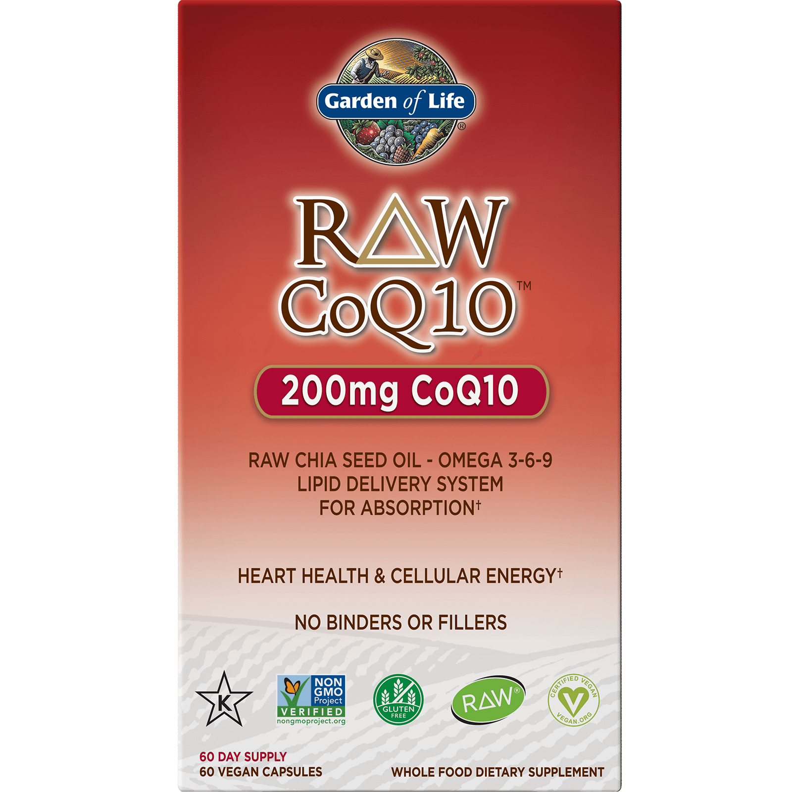 Garden of Life RAW CoQ10 Vegan Capsules - 60 Capsules