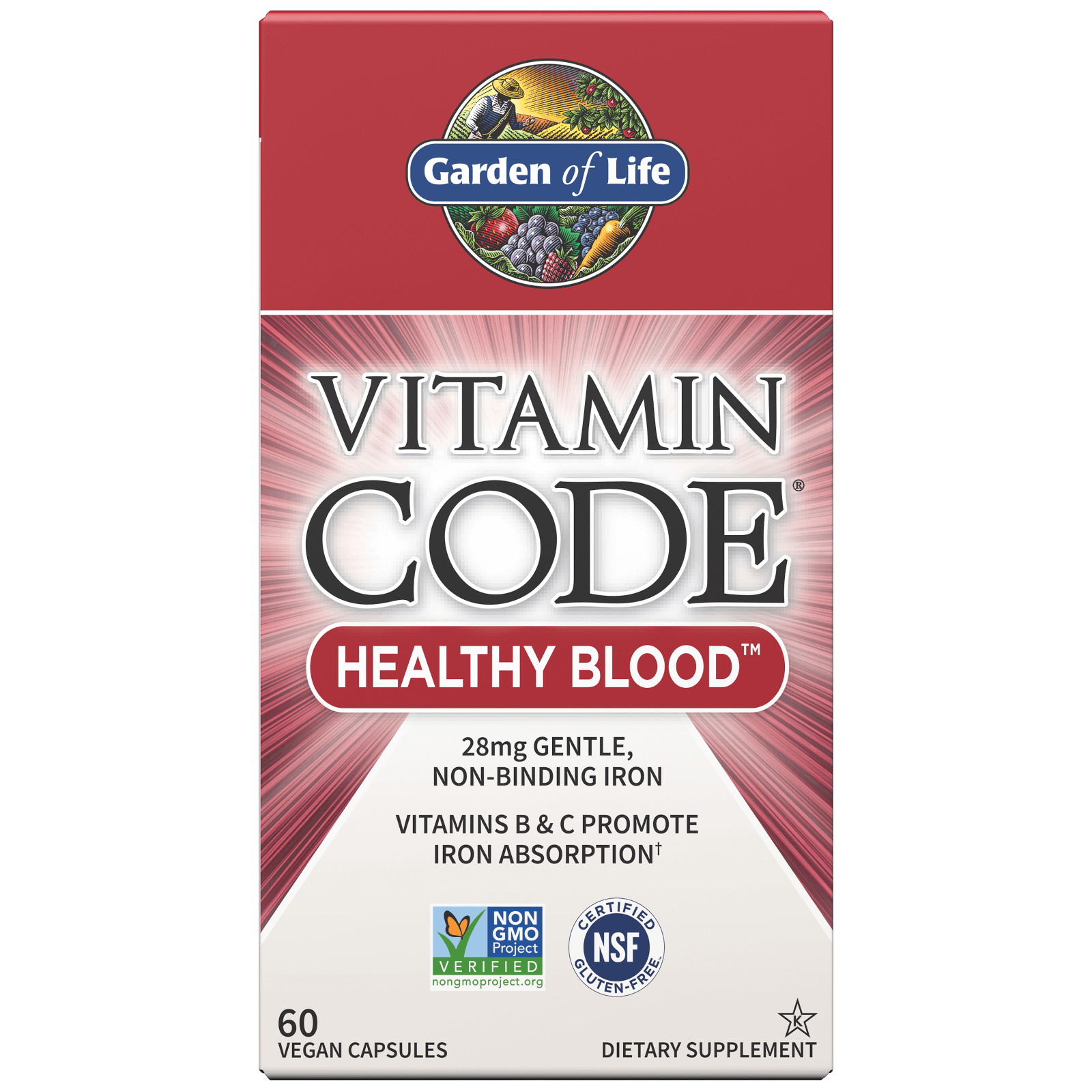 Garden of Life Vitamin Code Healthy Blood - 60 Capsules