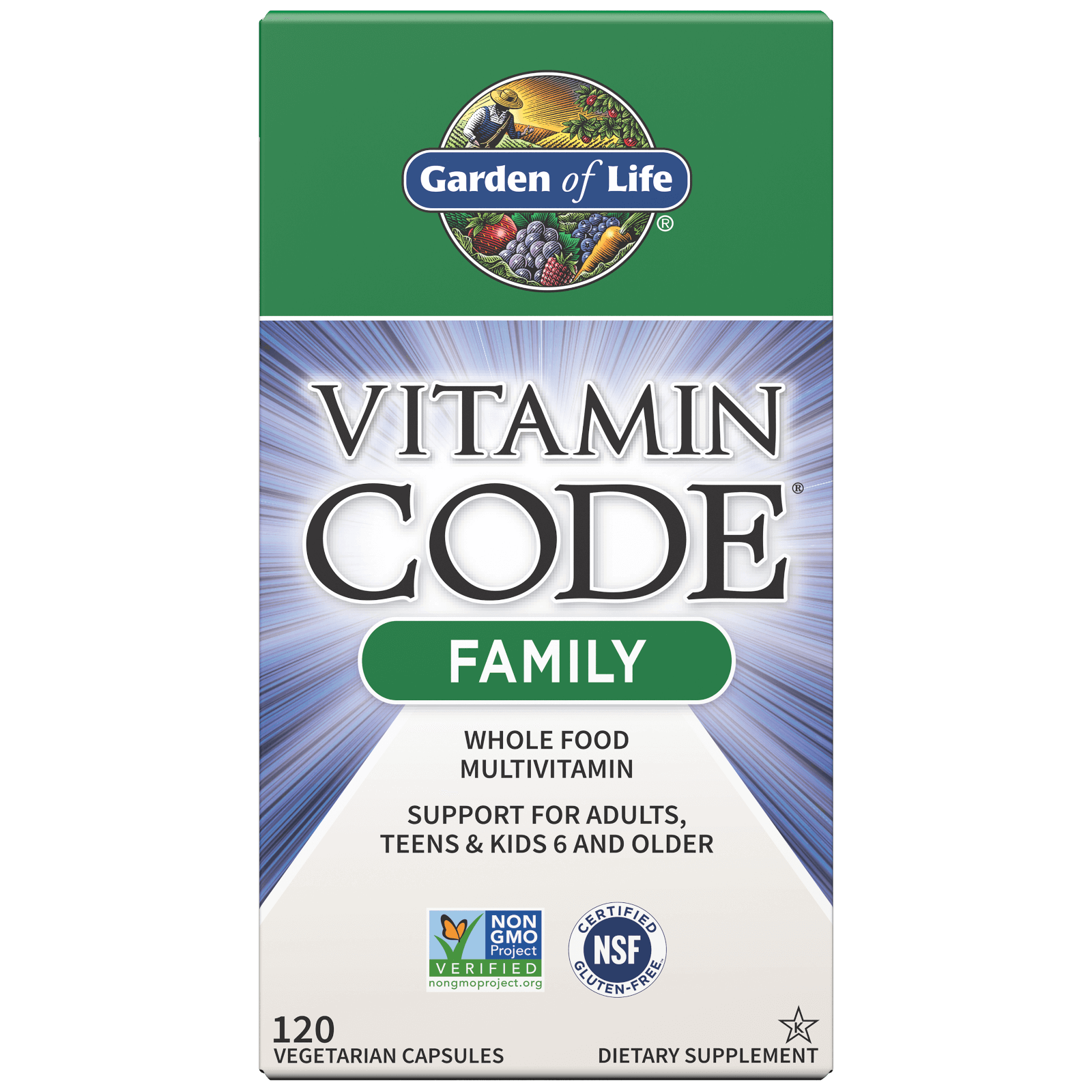 Garden of Life Vitamin Code Family - 120 Capsules