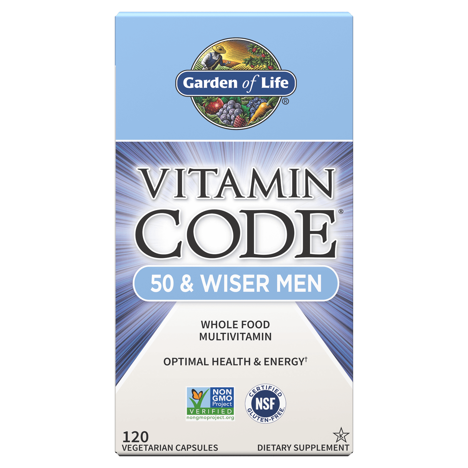 Vitamin Code 50 and Wiser Men 120 Capsules