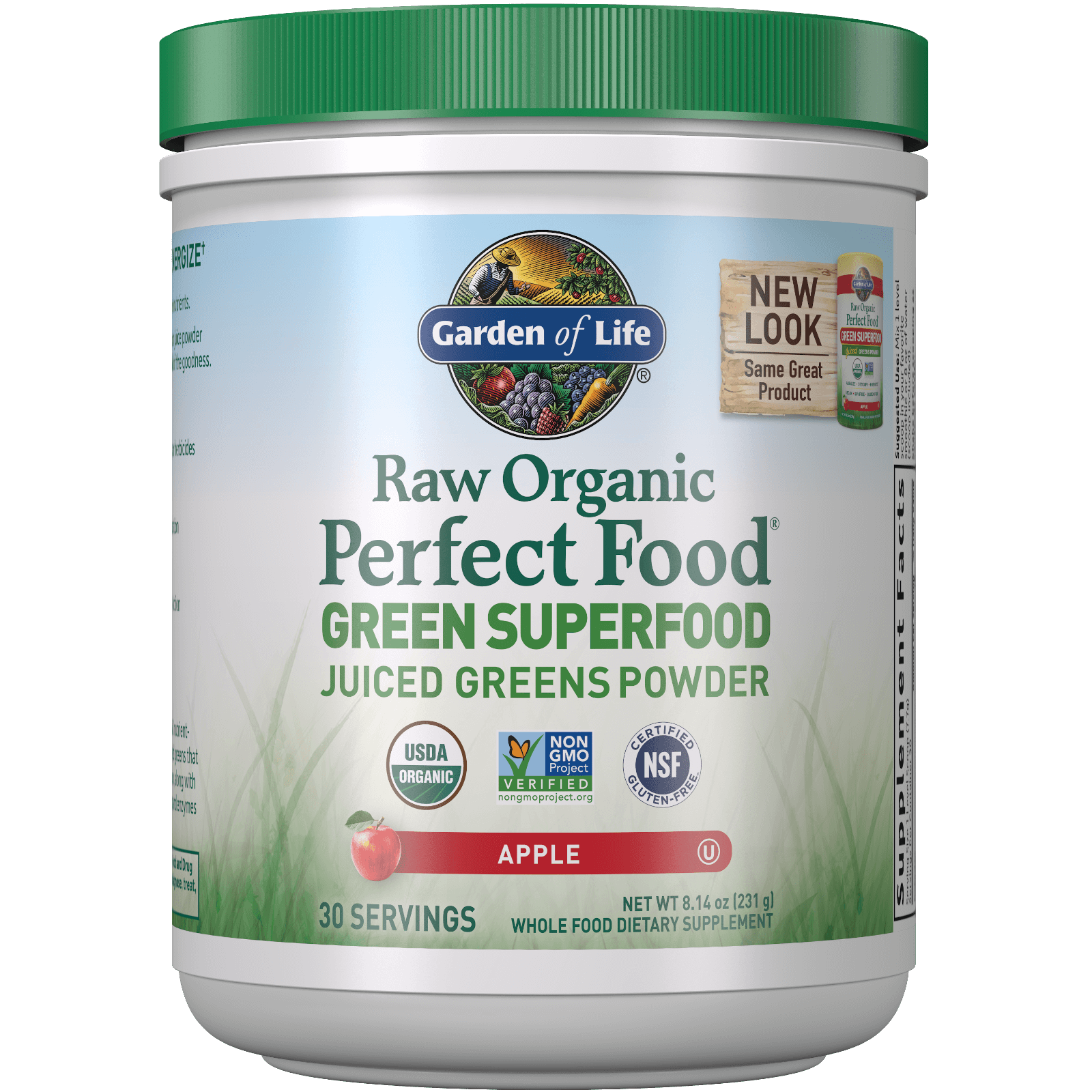 Garden of Life Raw Organic Perfect Food Green Superfood Apple 231g Powder