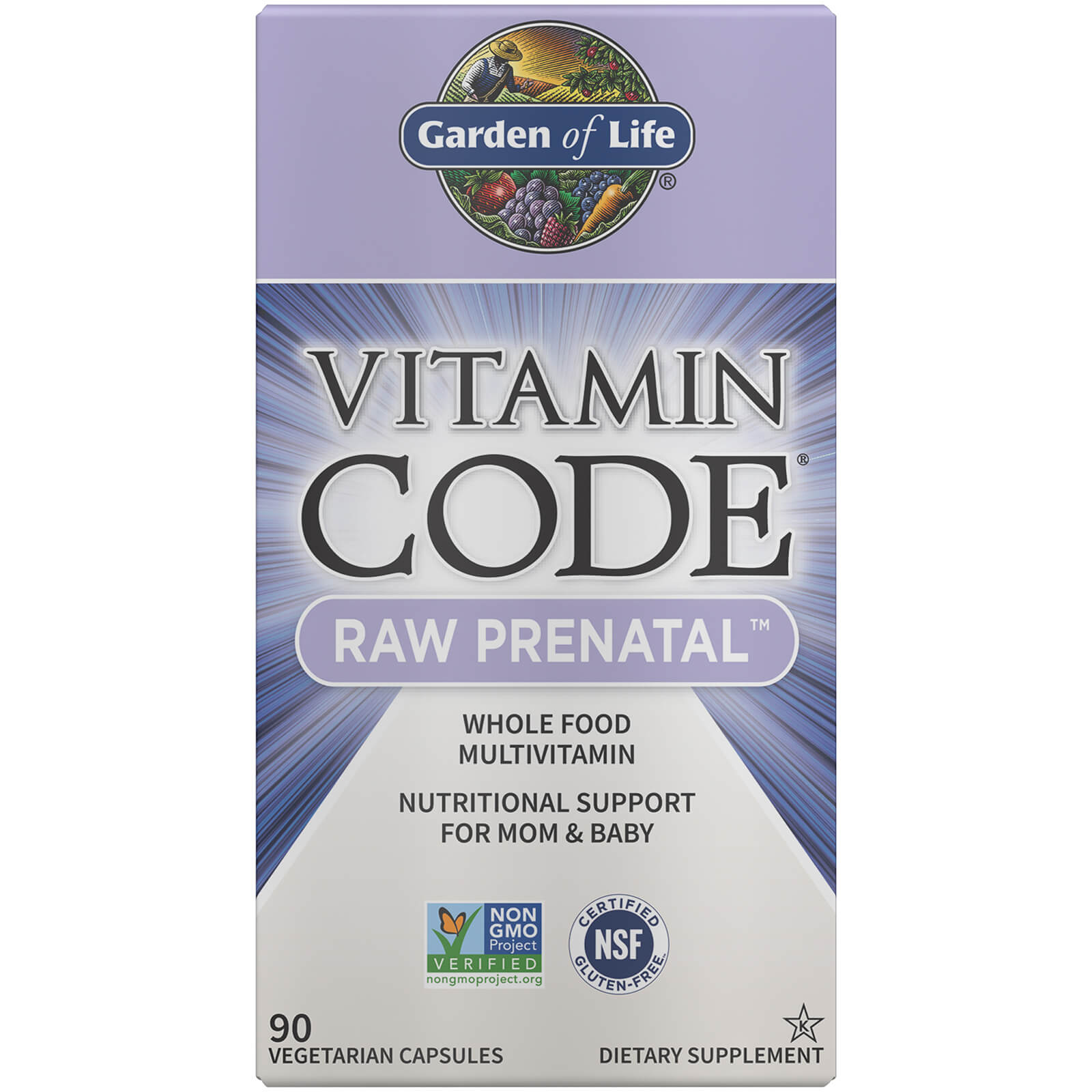 Garden of Life Vitamin Code Raw Prenatal 90ct Capsules