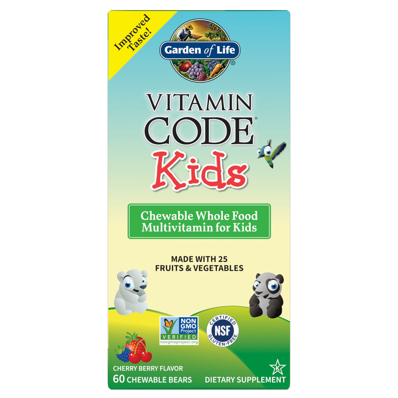 Garden of Life Vitamin Code Kids Cherry Berry 60ct Chewables