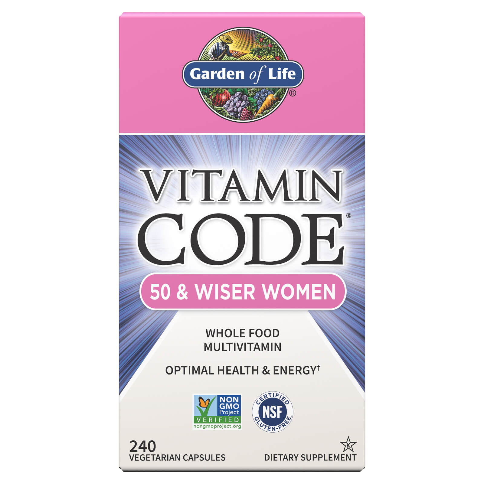 Garden of Life Vitamin Code Women 50+ and Wiser - 240 Capsules