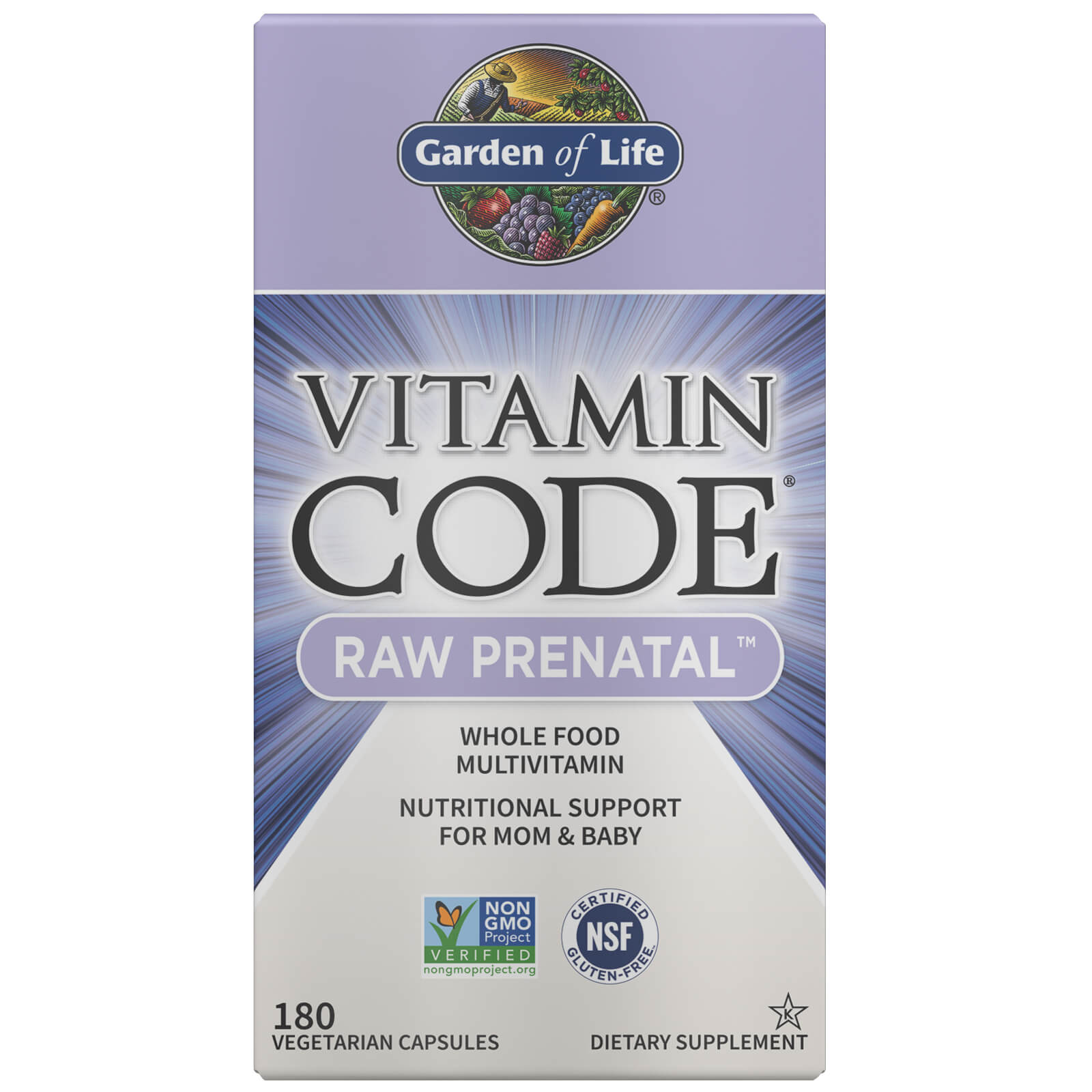 Garden of Life Vitamin Code Raw Pre-Natal - 180 Capsules