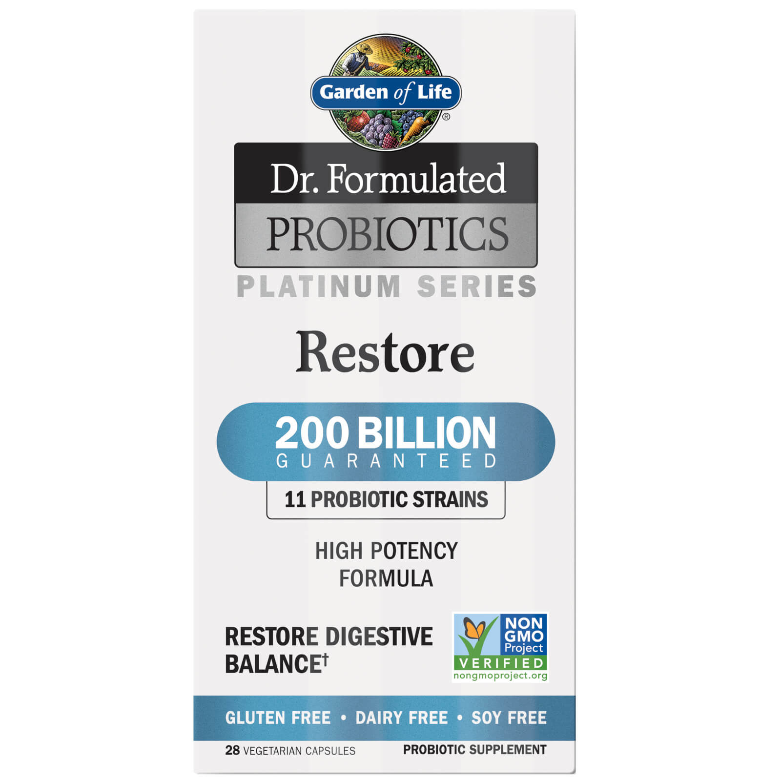 Probiotics Platinum Restore 200B - Cooler - 28 Capsules