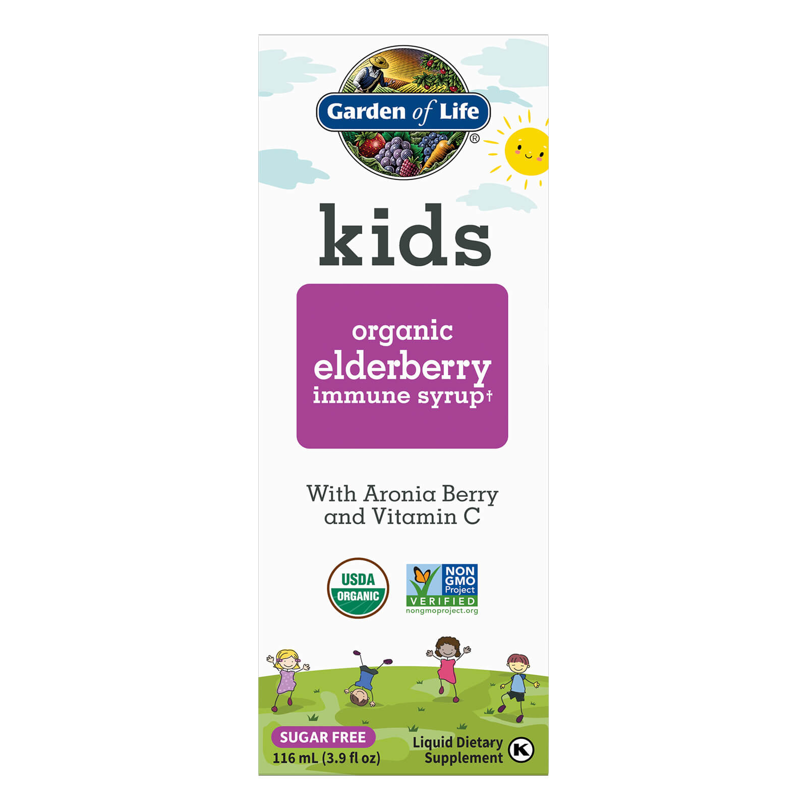 Kids Organic Elderberry Immune Syrup 116ml LIQUID