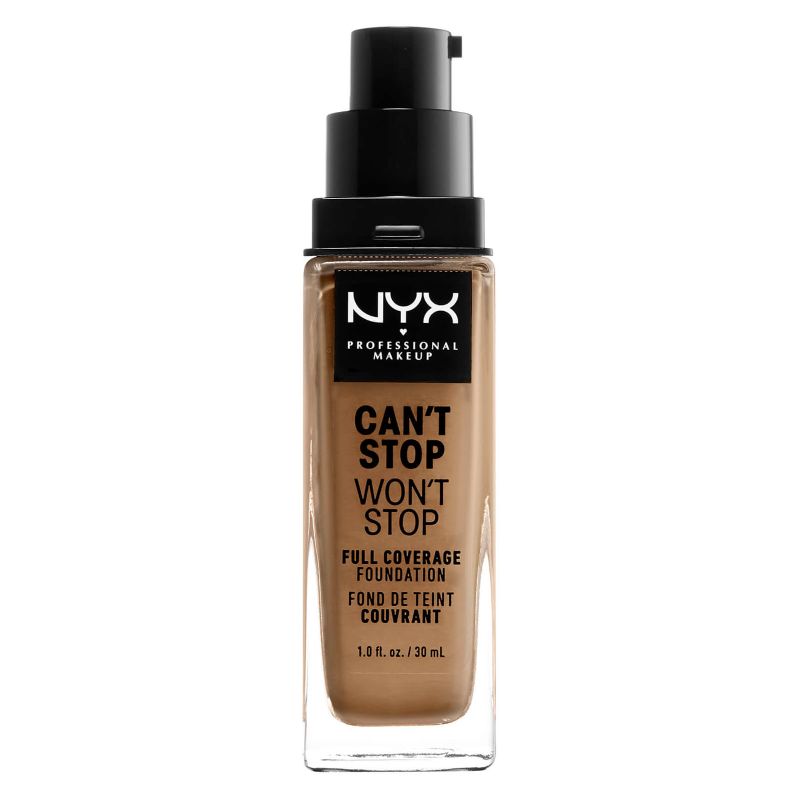 NYX Professional Makeup Can't Stop Won't Stop Full Coverage Liquid Foundation 30ml (Various Shades) - 15 Caramel - Olive Caramel Beige